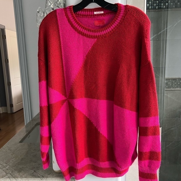 Mother Denim The Easy Drop Jumper Colorblock Sweater - Picture 8 of 15